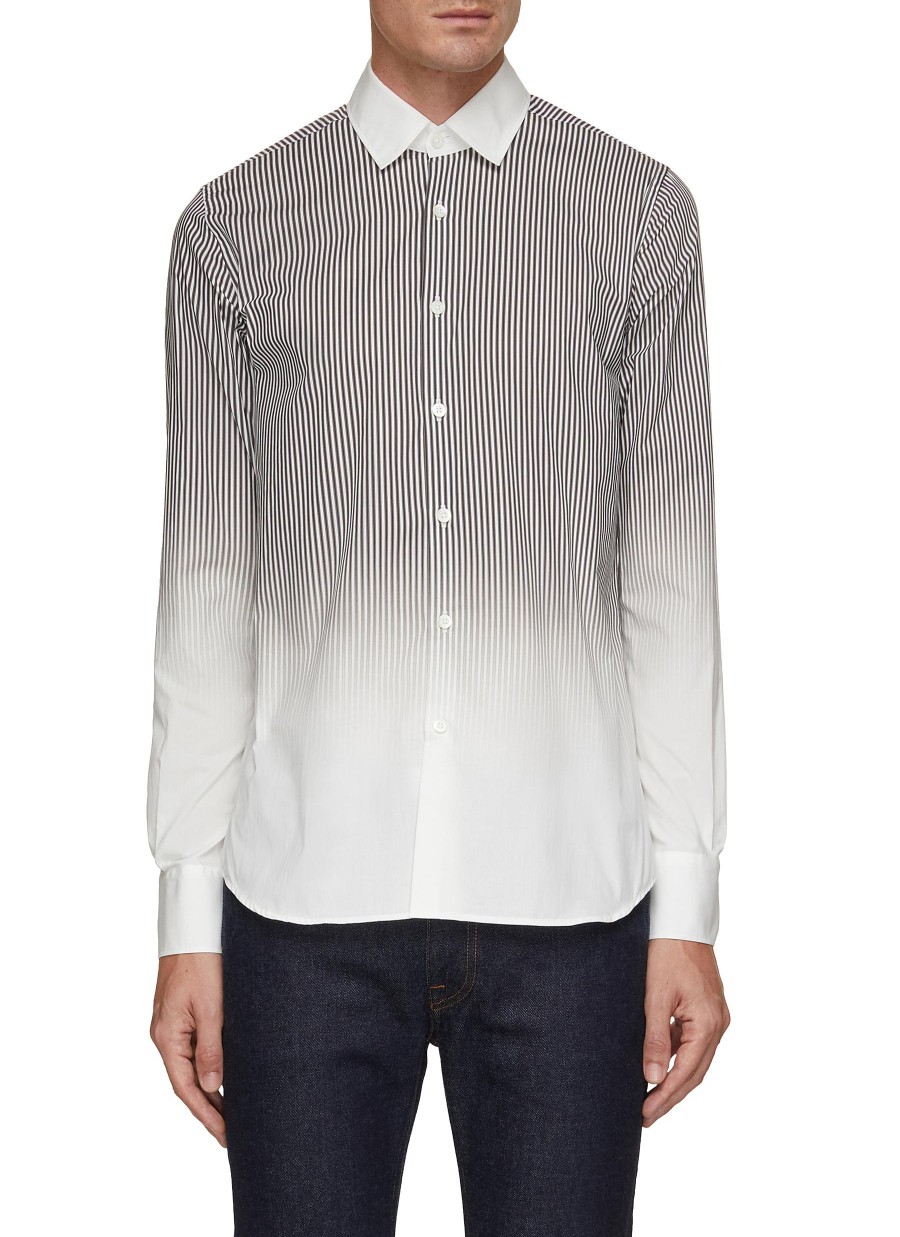 Men CANALI Shirts | Gradient Stripe Shirt