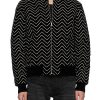 Men SAINT LAURENT Jackets | Zigzag Patterned Bomber Jacket