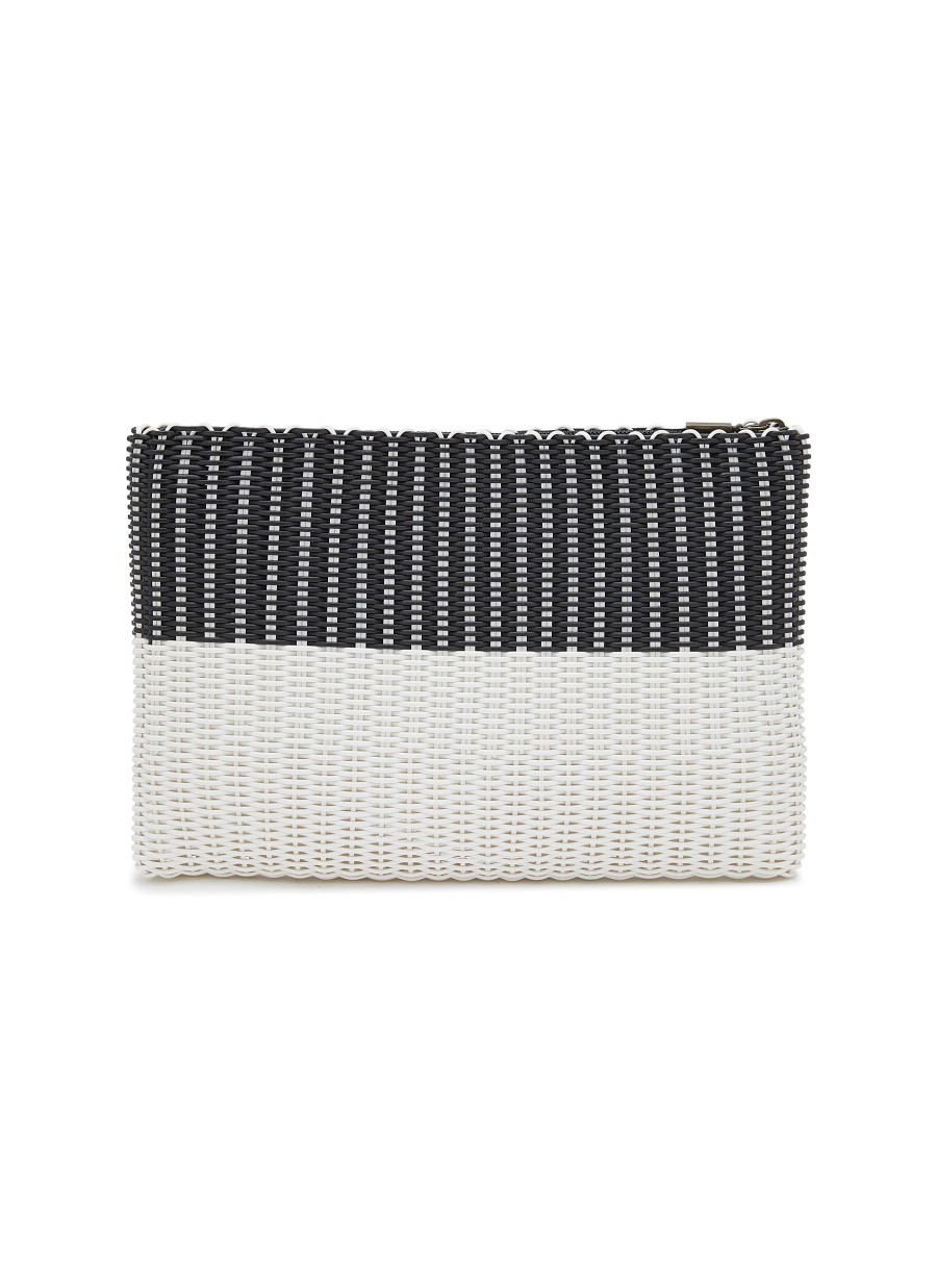 Women PALOROSA Clutch Bags | Large Bicoloured Woven Clutch