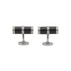 Men TATEOSSIAN Cufflinks | Regalia Black Steel Carbon Fibre Cyliner Cufflinks