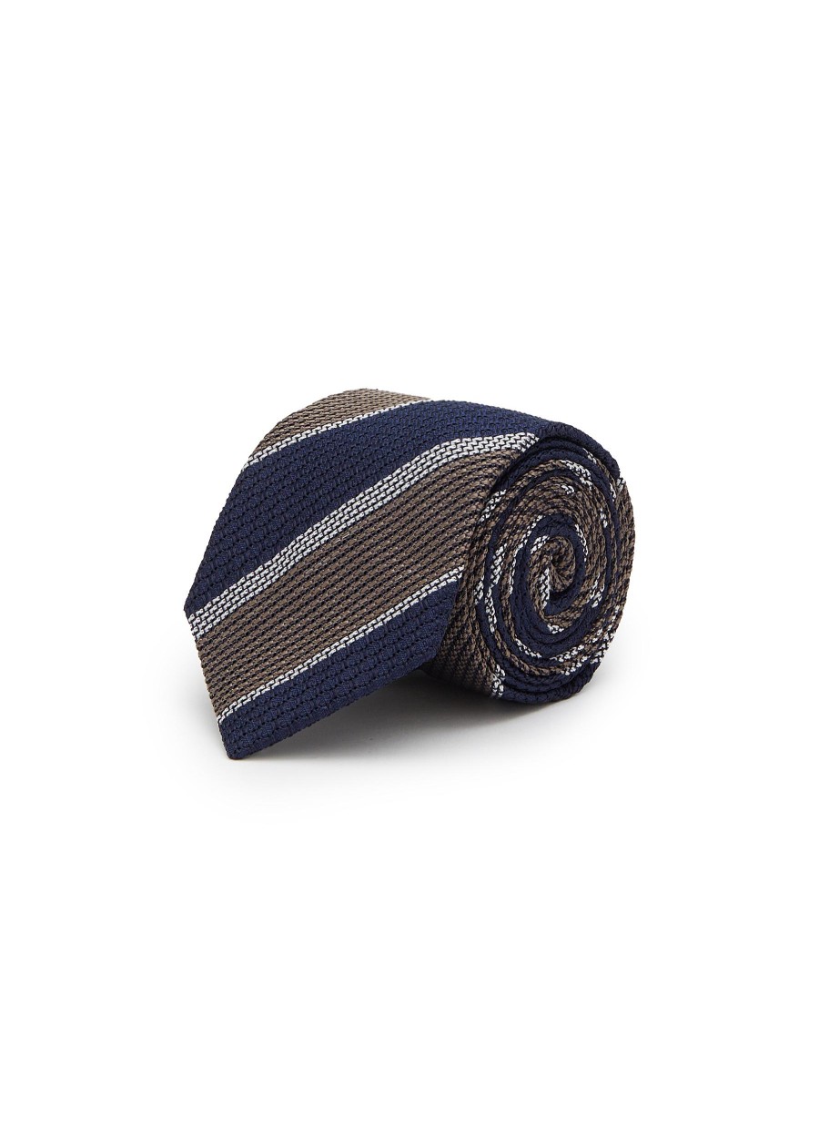 Men STEFANOBIGI MILANO Ties | Striped Silk Grenadine Tie