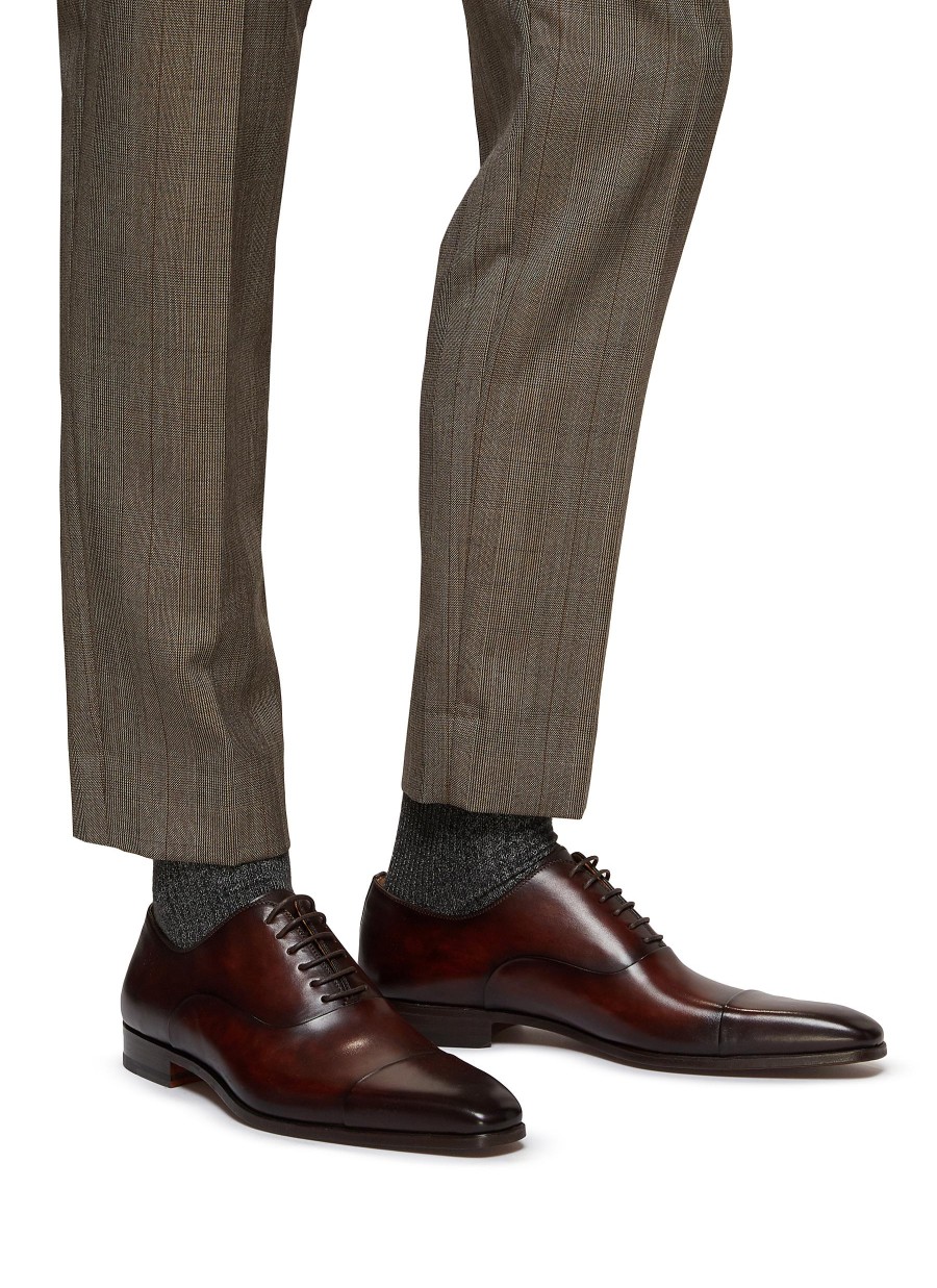 Men MAGNANNI Formal Shoes | Cap Toe 6-Eyelet Leather Oxford Shoes