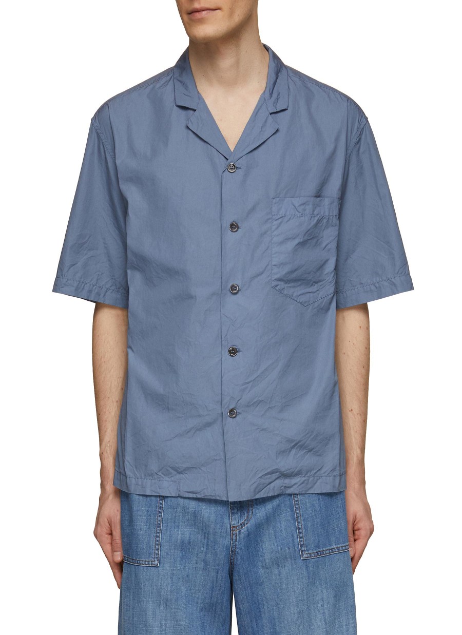 Men BARENA Shirts | Bagolo Bagio Cotton Camp Shirt