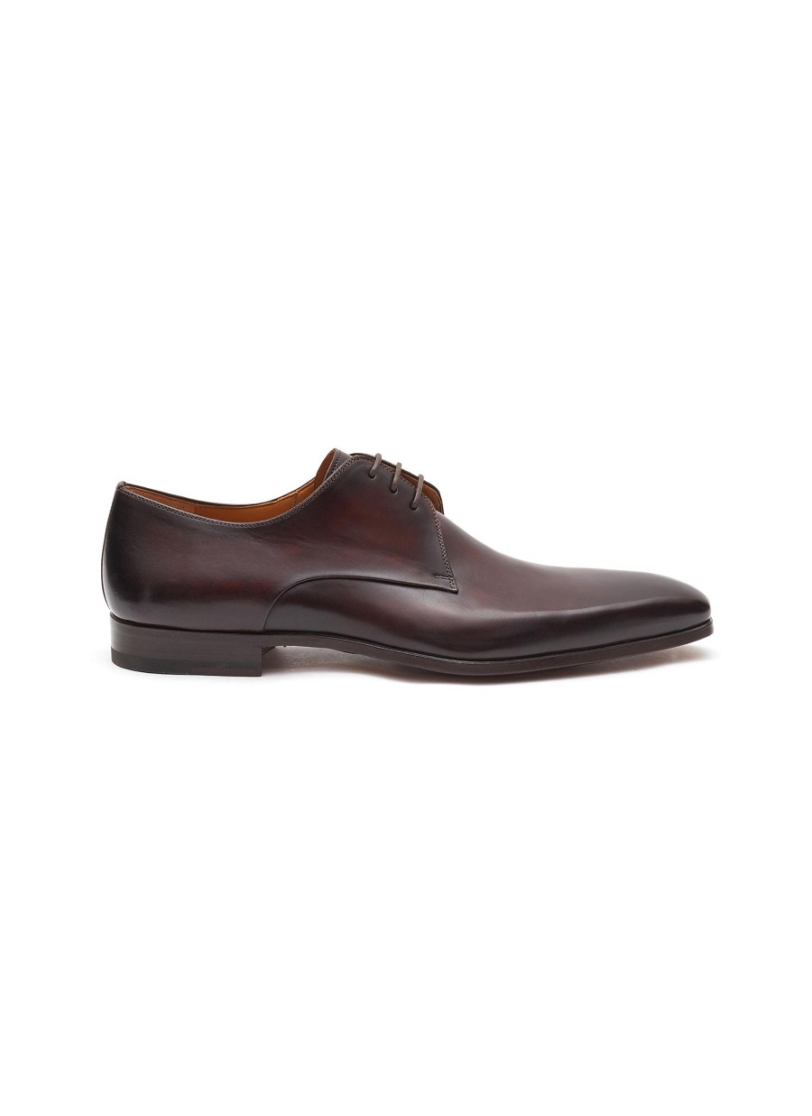 Men MAGNANNI Formal Shoes | Plain Toe 3-Eyelet Leather Derby Shoes