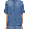 Men BARENA Shirts | Multi Pocket Work Denim Shirt