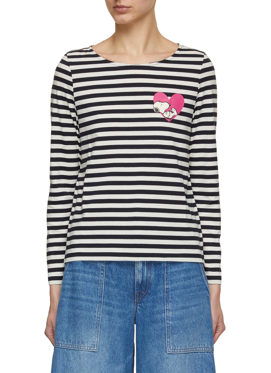 Women CHINTI & PARKER Tops | X Peanuts Snoopy Heart Stripe Top