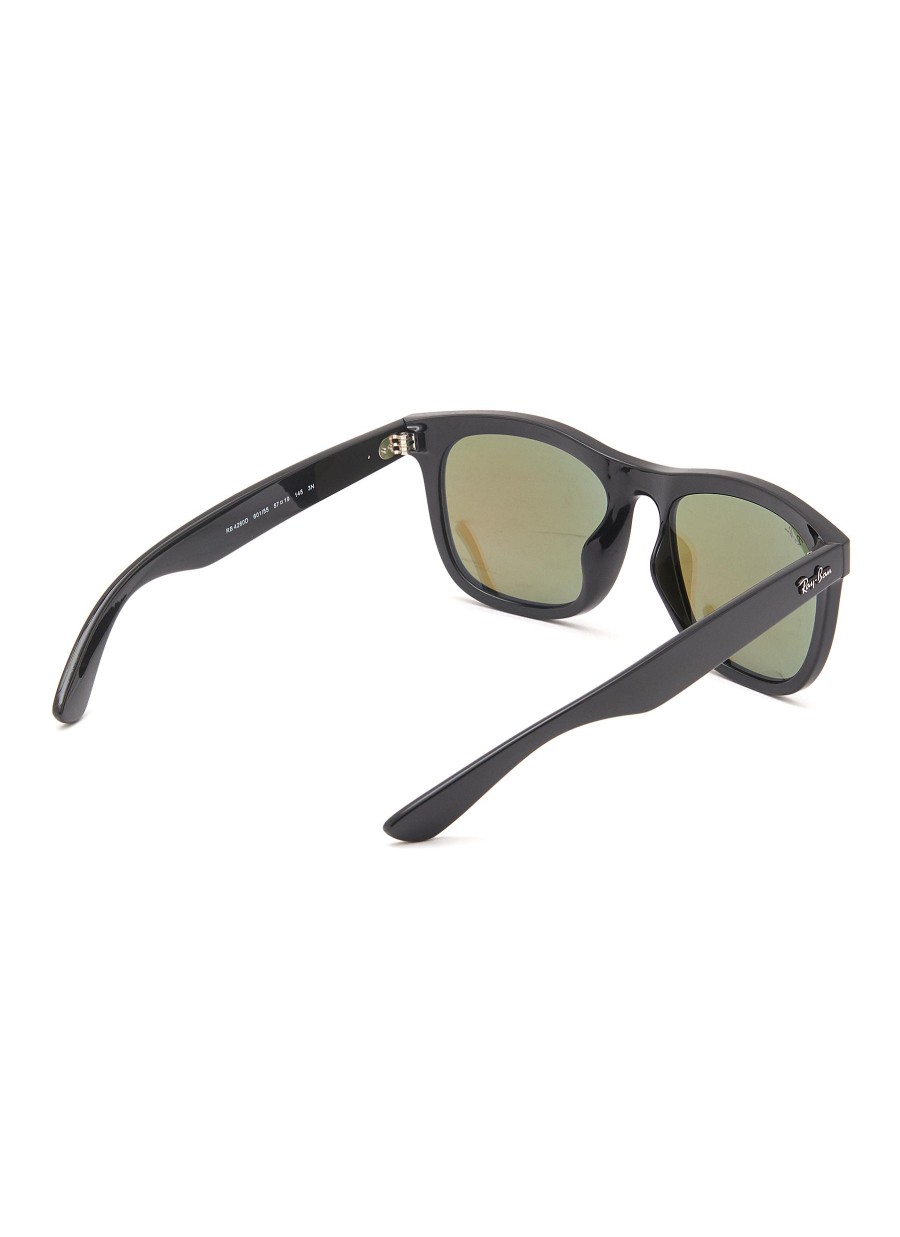 Men RAY BAN Eyewear | Reflective Lens Acetate Square Sunglasses