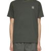 Men STONE ISLAND T-Shirts | Compass Patch Logo Dyed Fissato Crewneck T-Shirt