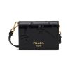 Women PRADA Crossbody | Embossed Flowers Mini Crossbody Wallet