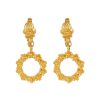 Women LANE CRAWFORD VINTAGE ACCESSORIES Vintage Accessories | Trifari Gold Toned Flower Hoop Earrings