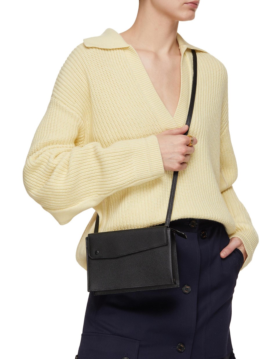 Women VALEXTRA Crossbody | Borsa Trio Leather Crossbody Bag