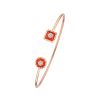 Women KORLOFF Fine Jewellery | Saint-Petersbourg Rose Gold Diamond Red Agate Bangle