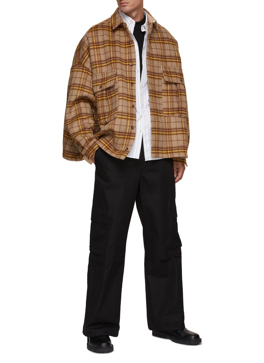 Men THE FRANKIE SHOP Shirts | Oversized Flannel Shirt