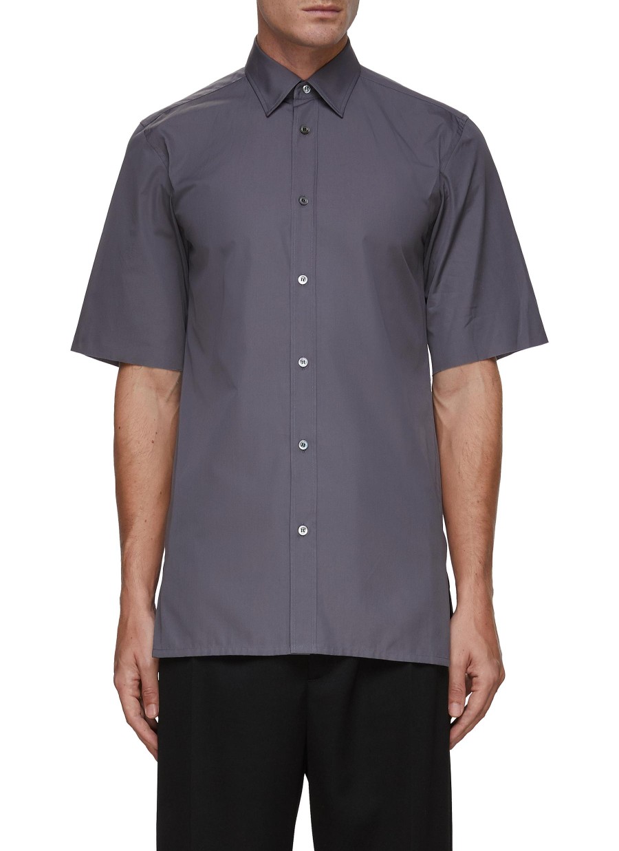 Men MAISON MARGIELA Shirts | Short Sleeve Cotton Shirt