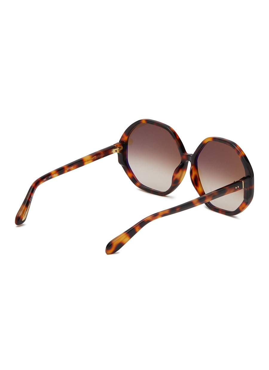 Women LINDA FARROW Eyewear | Paloma Acetate Round Sunglasses