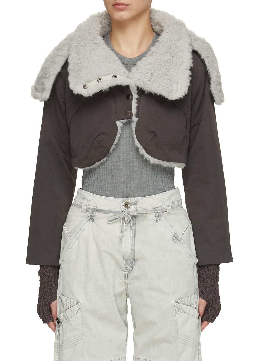 Women HYEIN SEO Jackets | Cropped Shearling Jacket