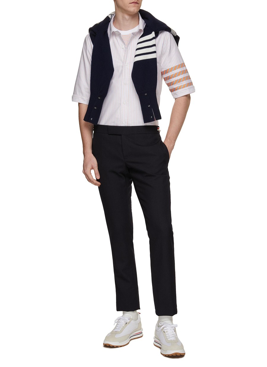 Men THOM BROWNE T-Shirts | Oversized Striped Pocket T-Shirt