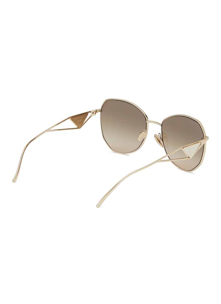 Women PRADA Eyewear | Metal Angular Sunglasses