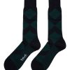 Men PANTHERELLA Socks | Abdale Argyle Diamond Rib Long Ankle Socks