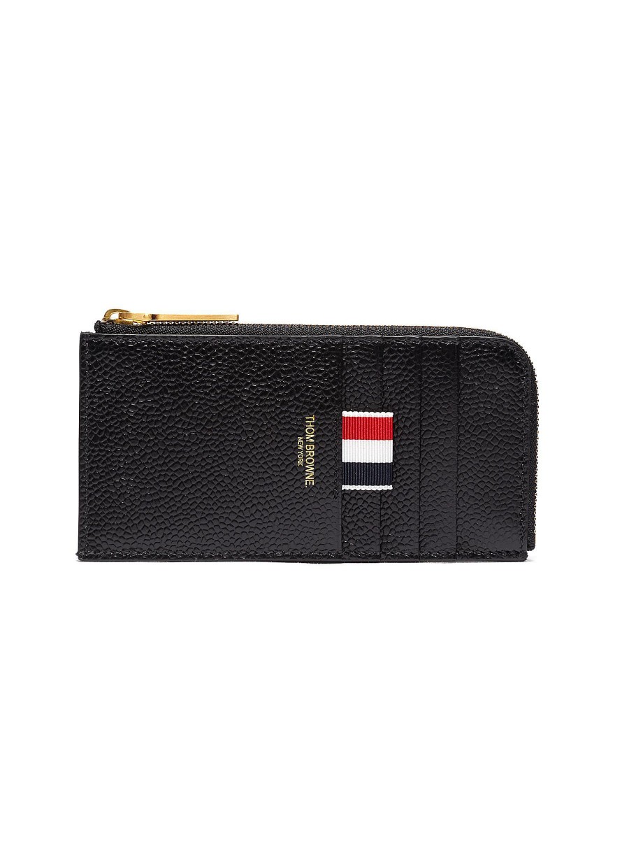 Men THOM BROWNE Small Leather Goods | Pebble Grain Leather Zip Around Wallet