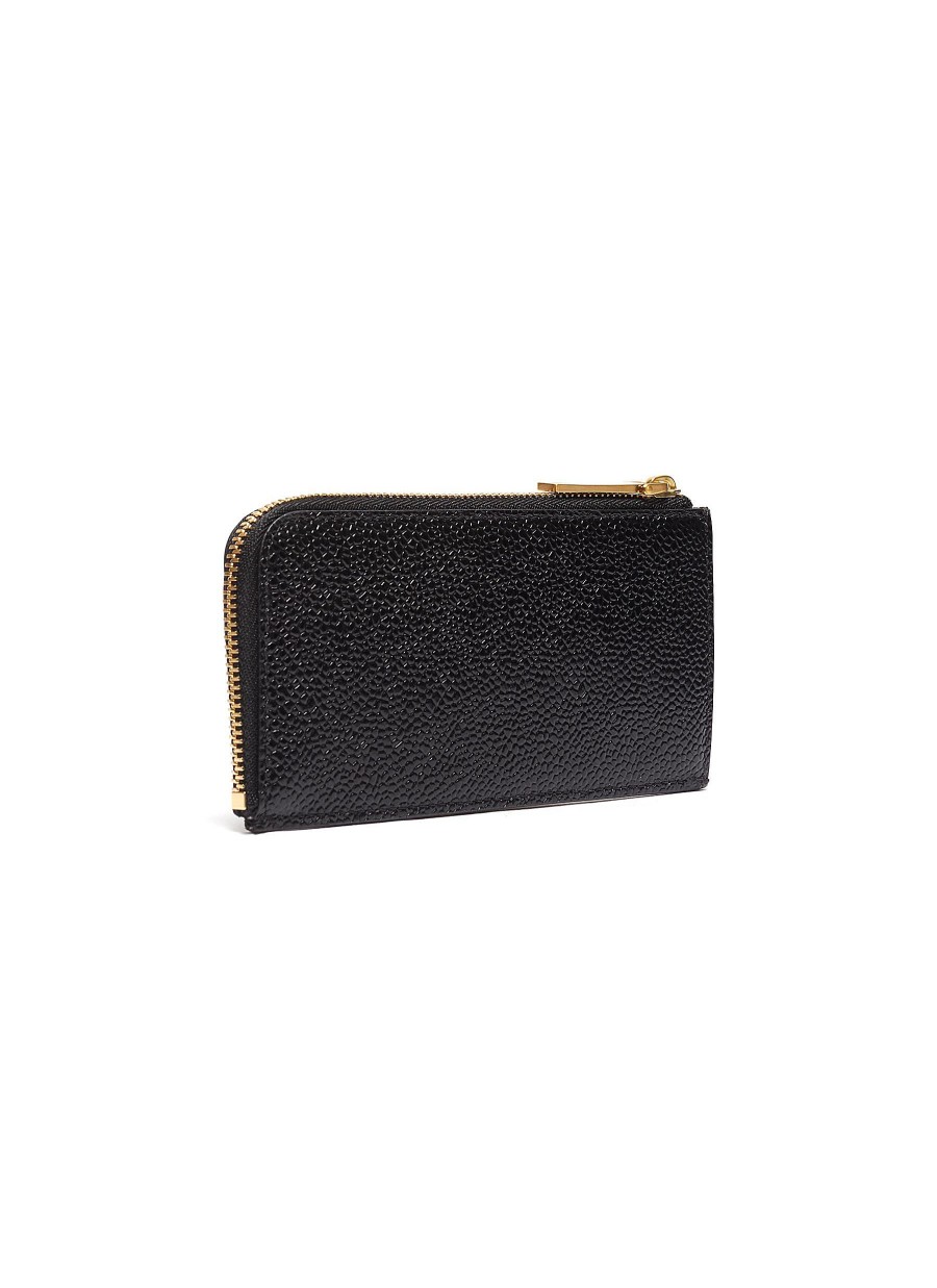 Men THOM BROWNE Small Leather Goods | Pebble Grain Leather Zip Around Wallet