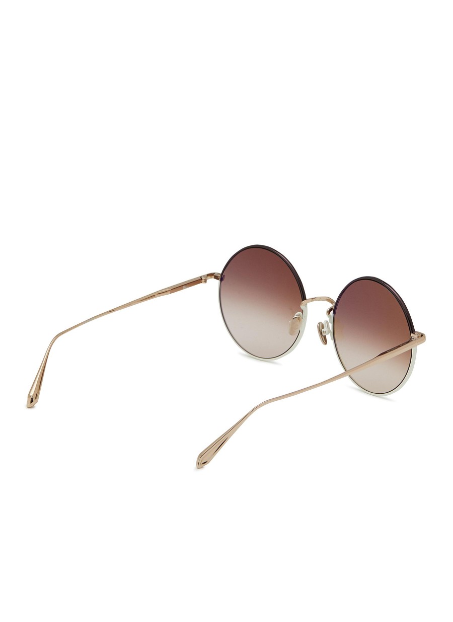 Women LINDA FARROW Eyewear | Bea Titanium Acetate Round Sunglasses