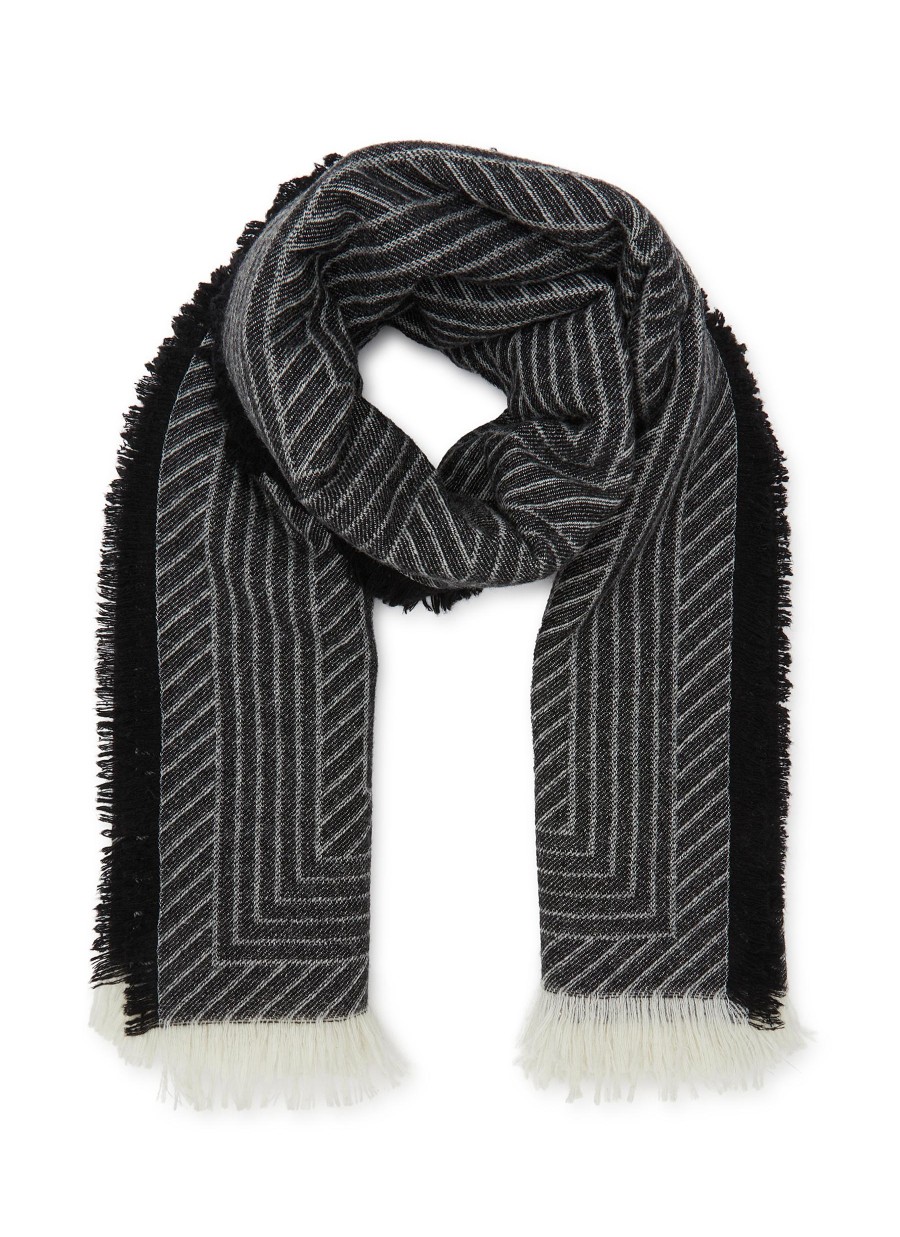 Women TOTEME Scarves & Wraps | Striped Monogram Wool Scarf