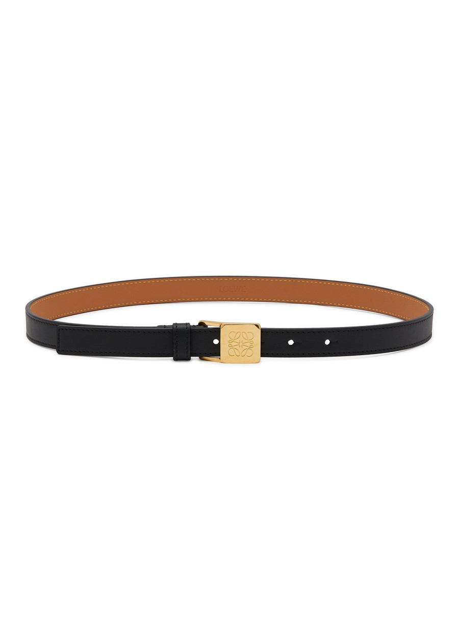 Women LOEWE Belts | Amazona Anagram Padlock Calf Leather Belt