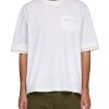 Men SACAI T-Shirts | Double Sleeve Contrasting Insert Crewneck T-Shirt