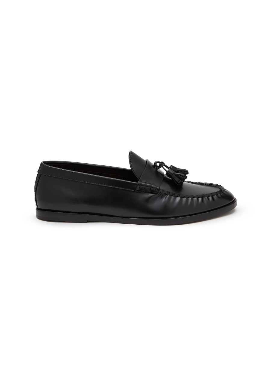 Women THE ROW Flats | Leather Tassled Loafers