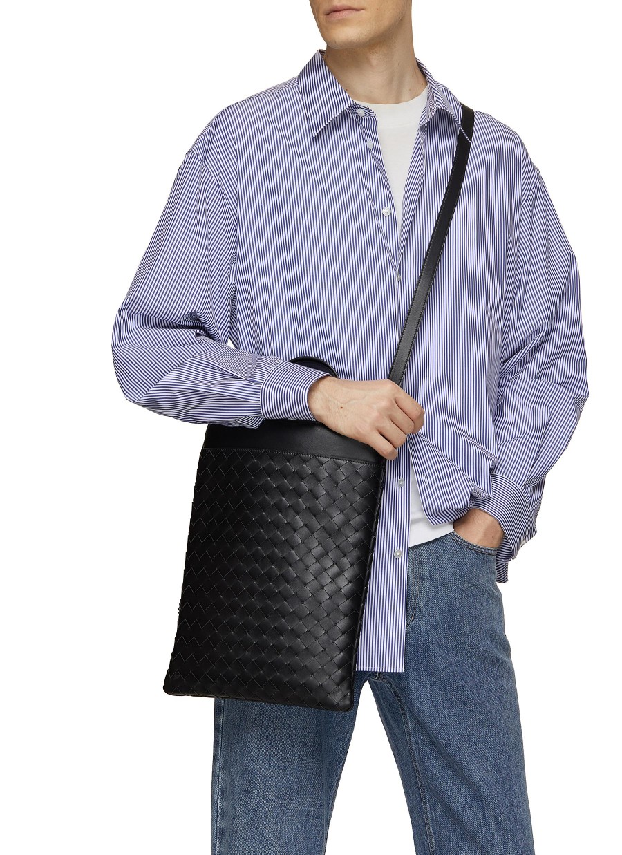 Men BOTTEGA VENETA Tote Bags | Avenue Intreciciato Leather Laptop Case