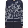 Women SOUTHCAPE Jackets | Zip Up Nature Illustration Print Knit Jacket