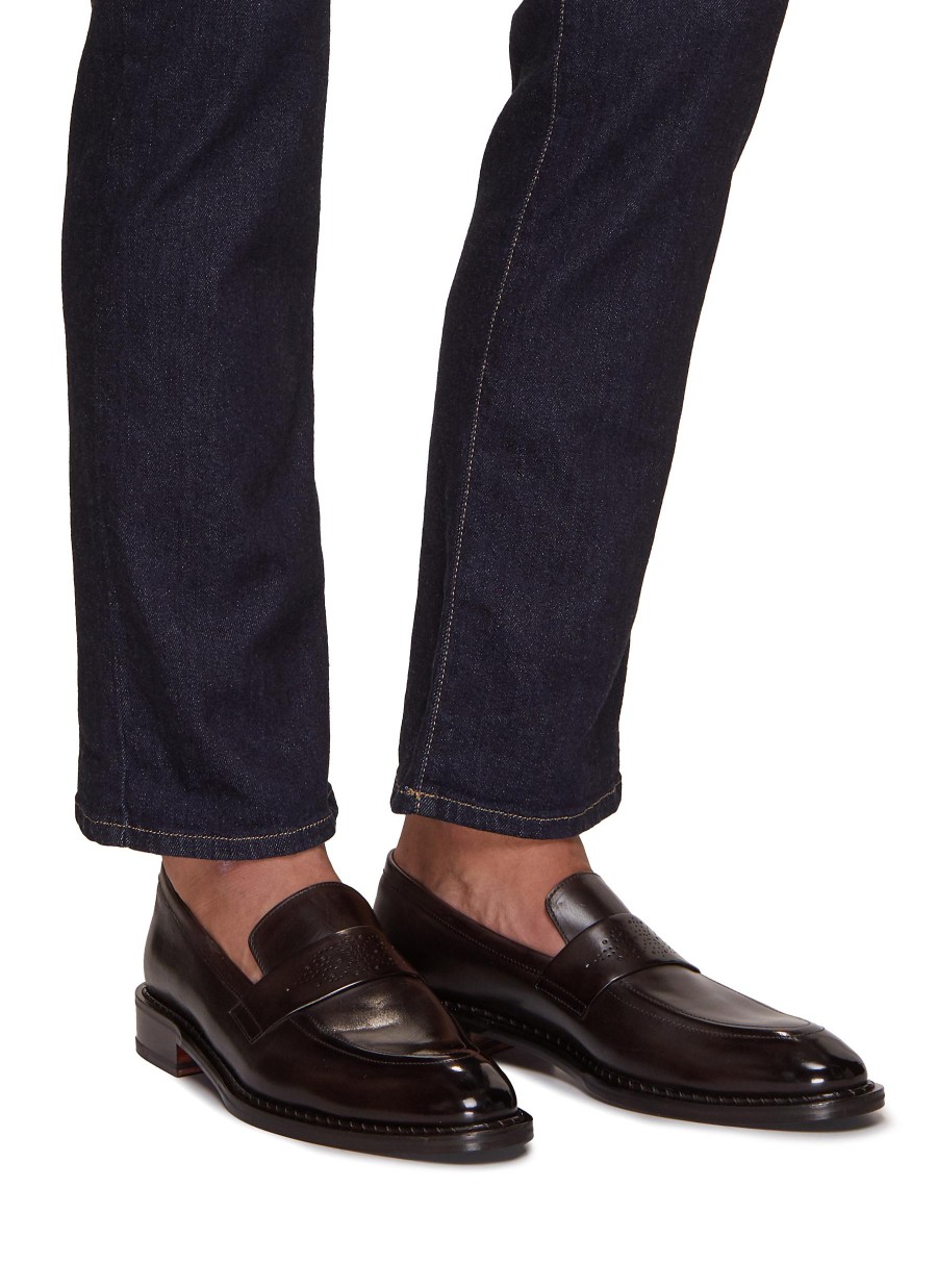 Men TESTONI Flats | Venezia Leather Loafers