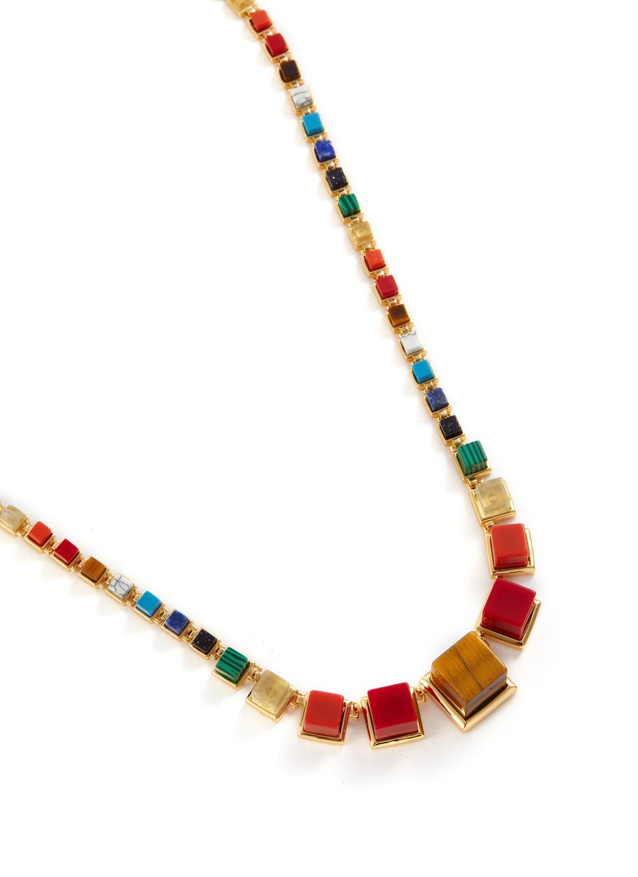 Women EDDIE BORGO Fashion Jewellery | Graduated Cube 12K Gold Plated Metal Necklace