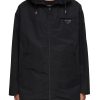 Men PRADA Coats | Logo Plaque Hooded Parka