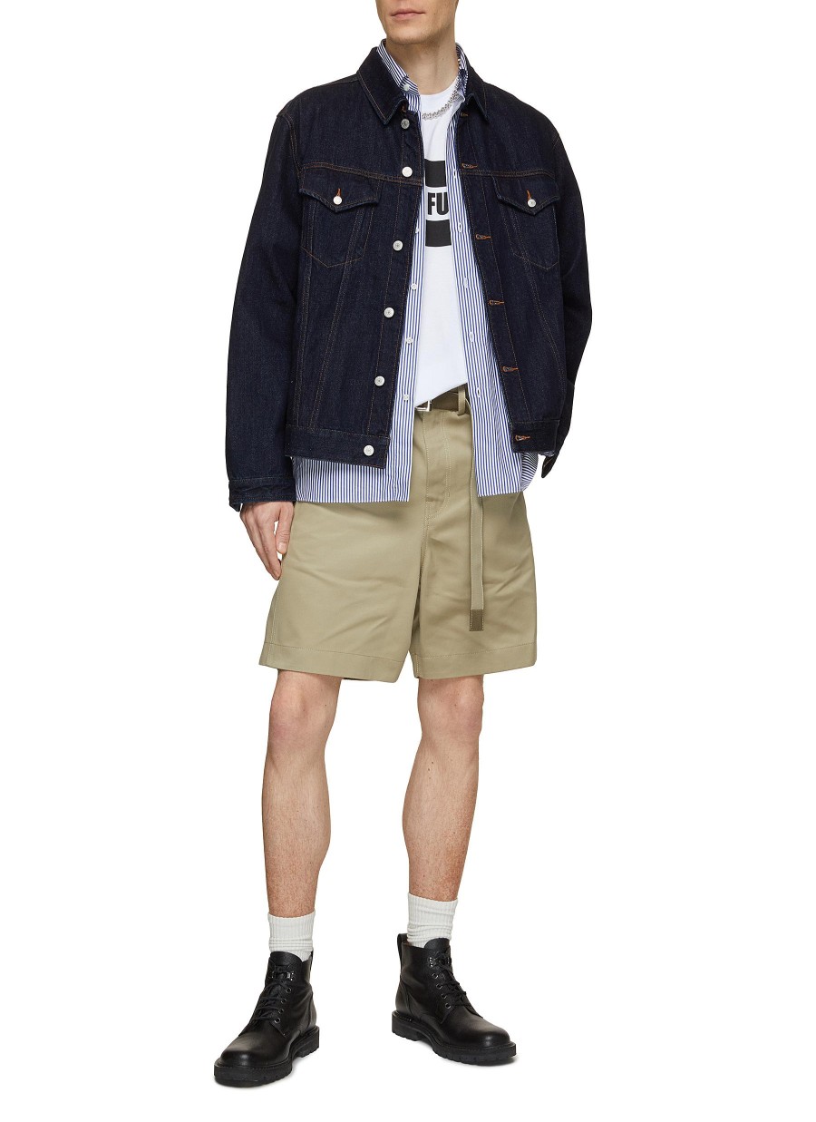 Men SACAI Pants | Belted Chino Shorts