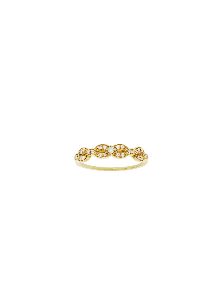 Women LC COLLECTION JEWELLERY Fine Jewellery | 18K Gold Diamond Ring — Size Us 6.5