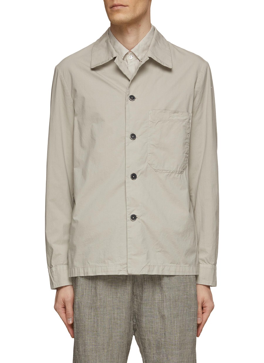 Men BARENA Shirts | Cotton Blend Overshirt