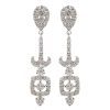 Women LC COLLECTION JEWELLERY Fine Jewellery | 18K White Gold Diamond Drop Dangle Earrings