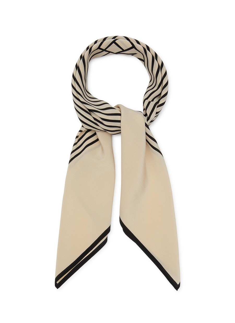 Women TOTEME Scarves & Wraps | Centred Monogram Silk Scarf