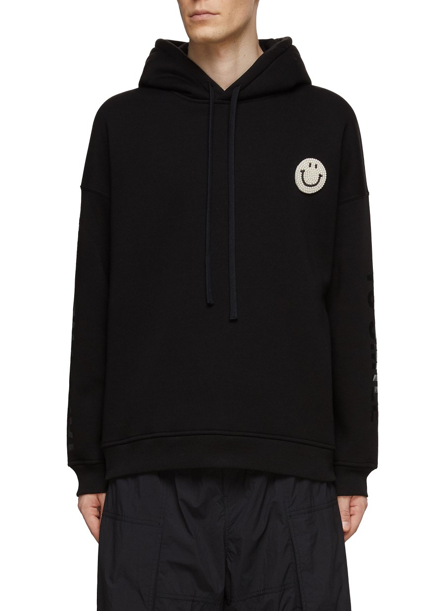 Men JOSHUA’S Pullovers & Hoodies | Beaded Smiley Face Hoodie