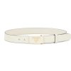 Women PRADA Belts | Logo Applique Buckle Saffiano Leather Belt