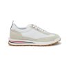 Men THOM BROWNE Sneakers | Suede Panel Low Top Lace Up Sneakers