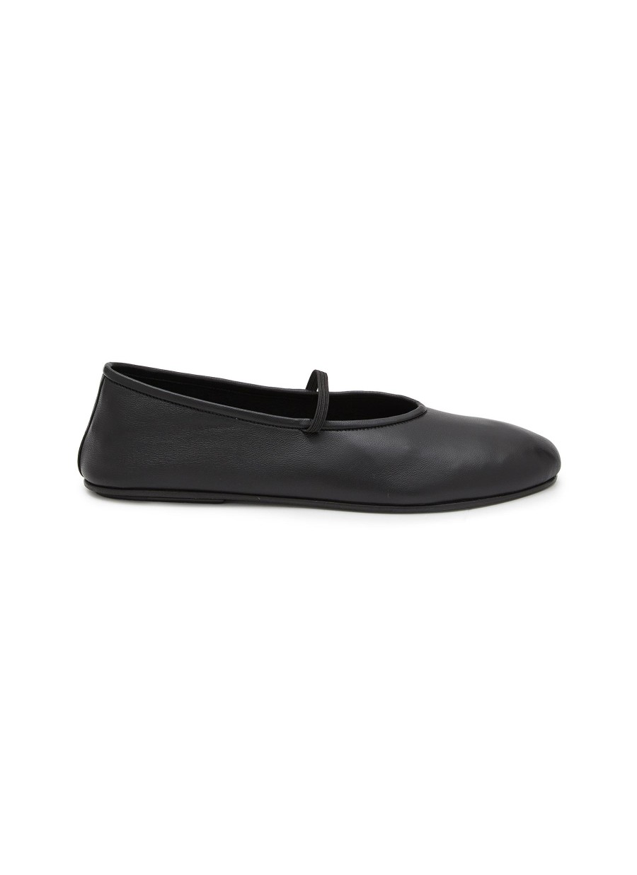 Women THE ROW Flats | Leather Mary Jane Ballerina Flats