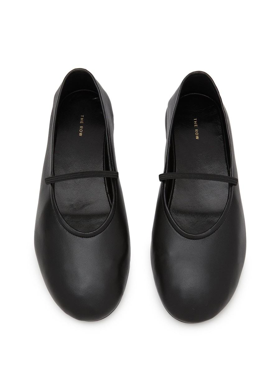 Women THE ROW Flats | Leather Mary Jane Ballerina Flats