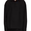 Men THE FRANKIE SHOP Polos | Dennis Toggle Hem Oversized Long Sleeve Polo Shirt