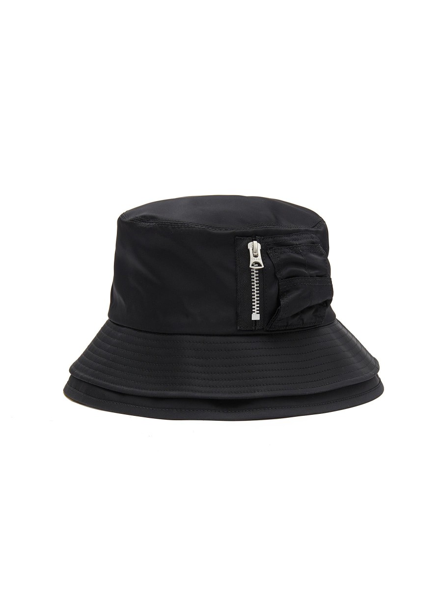 Women SACAI Hats & Gloves | Nylon Double Brim Bucket Hat