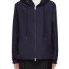 Men MONCLER Jackets | Atria' Logo Patch Expandable Side Slit Sport Blouson