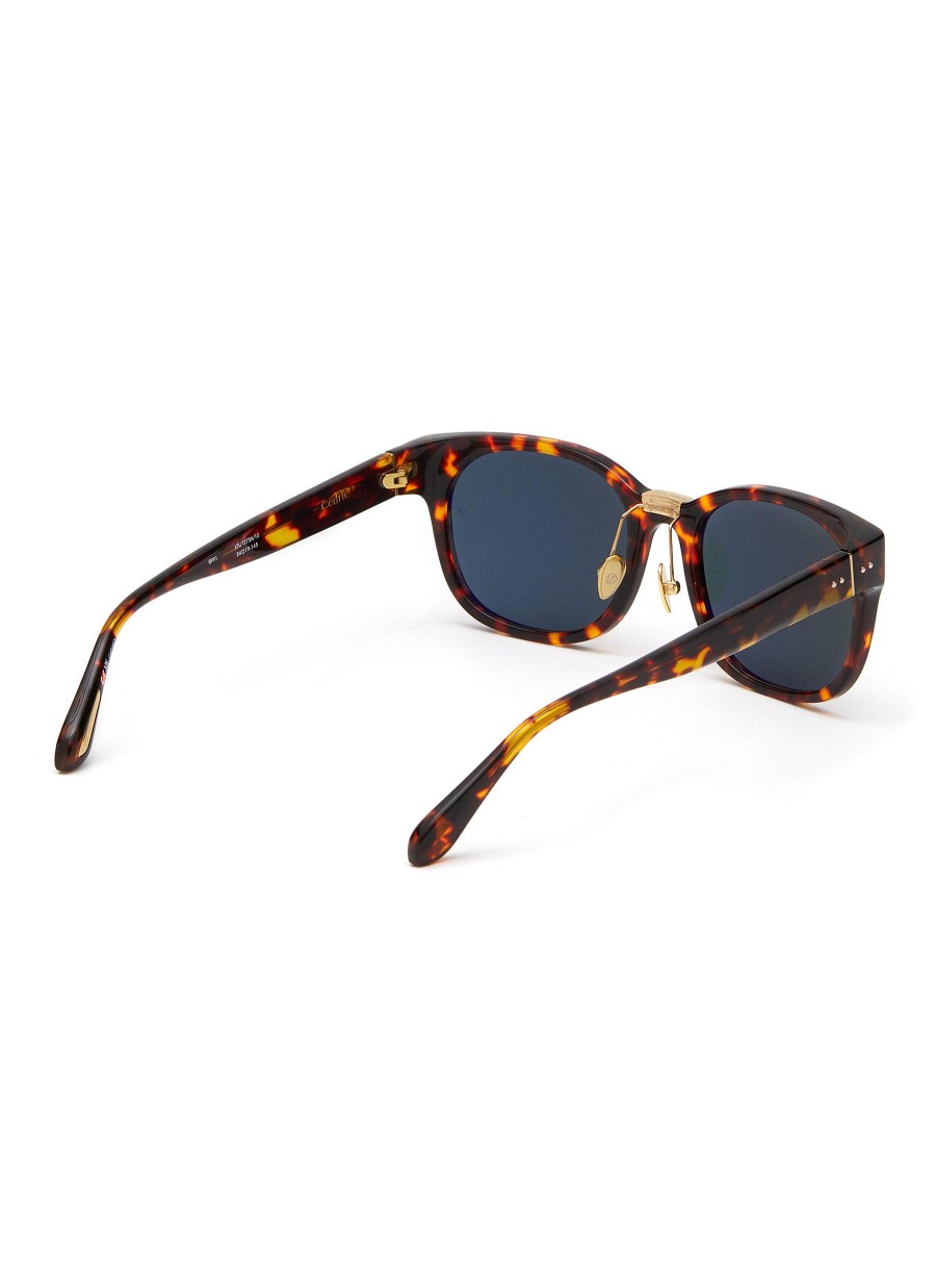 Women LINDA FARROW Eyewear | Cedric Acetate D-Frame Sunglasses