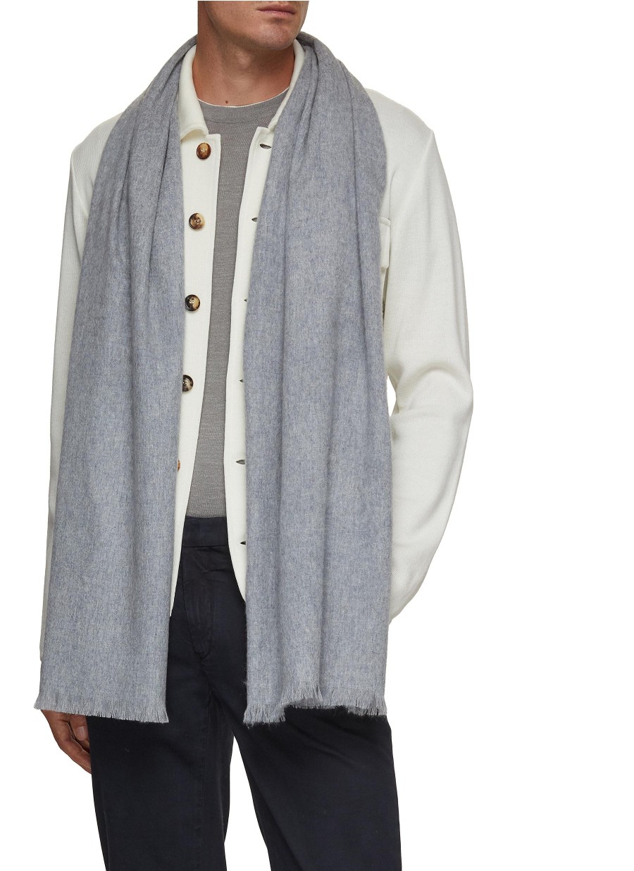 Men JOVENS Scarves | Fringed Cashmere Shawl